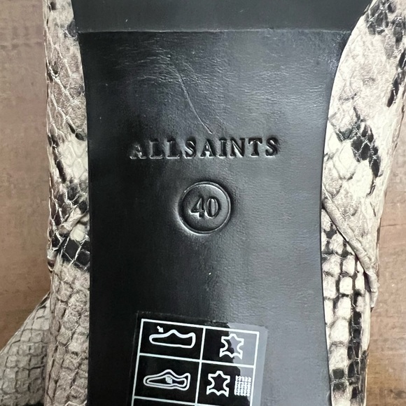 All Saints Sarris Snakeskin Bootie 40 - Picture 7 of 15